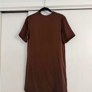 H&M Brown Short Sleeve Mini Dress